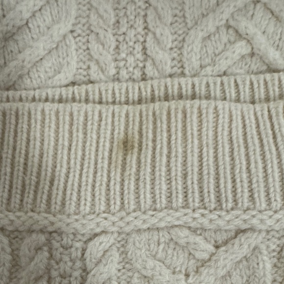 Aran Mor Ireland Cream Cable Knit Merino Wool Sweater - Picture 5 of 8